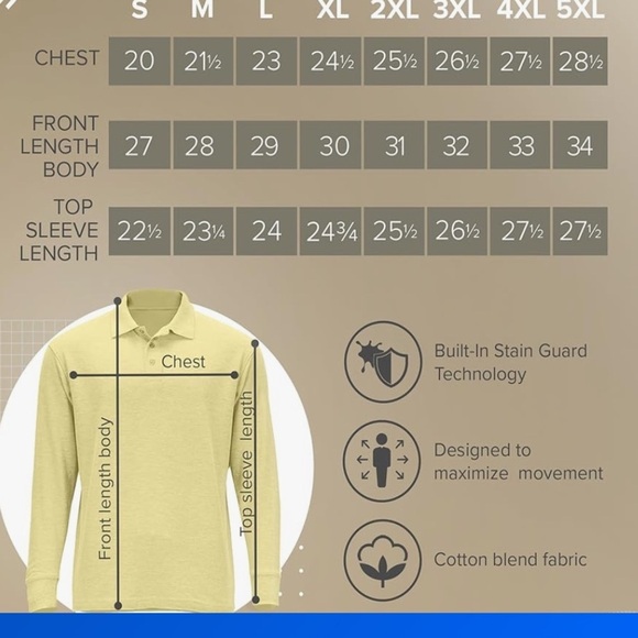 Classic Cream Polo Golf Shirt with Timeless Design - Picture 4 of 6